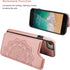 Vaburs Wallet Case for iPhone SE(2022)/SE(2020)/8/7, Card Holder, Embossed Mandala Pattern, Rose Gold