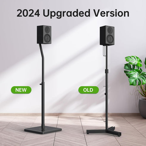 USX MOUNT Universal Speaker Stands, Height Adjustable 30.0" to 39.1" for Satellite & Small Bookshelf Speakers, 1 Pair