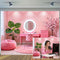 VeiVian 10X8ft Pink Vanity Backdrop Virtual Home Photography Background for Video Recording Live
