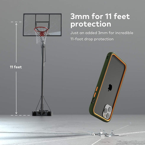 RhinoShield Modular Case for iPhone 12 Pro Max, Customizable Shock Absorbent Heavy Duty Cover with 3.5M Drop