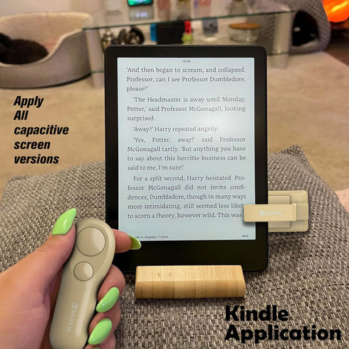 SK SYUKUYU RF Remote Control Page Turner for Kindle, iPad, Surface, iPhone, Android Tablets, Light Brown