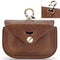 Compatible with So-ny WF-1000xm3 Case, Personalized Leather Case with Carabiner, Shockproof Cover (Brown)