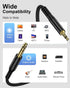 3.5mm 6.35mm 1/4 1/8 6.6ft to Stereo Audio Cable, Braided Male to Male TRS Bidirectional Stereo Aux Cord Audio Jack