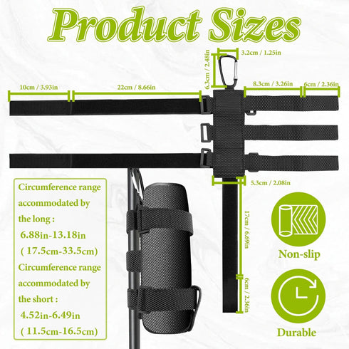 Bagentry 21.2'' 15.3''/54 39 CM x x Golf Cart Speaker Mount Strap, Portable Speaker Holder for Bike Adjustable