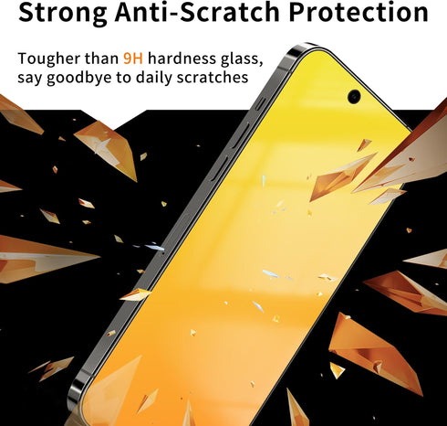 2 Pack Privacy Screen Protector for iPhone 14 / iPhone 13 / iPhone 13 Pro, Anti-Spy Tempered Glass, Gradient Colorful