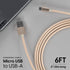 TalkWorks Micro USB Cable 6ft Long - Android Cell Phone Charger, Braided Heavy Duty Fast Charging Cord for Samsung