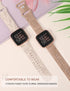 Minyee 2 Packs Floral Engraved Band, Soft Silicone Sunflower Dandelion Sport Designer Strap for Fitbit Versa 2 Women
