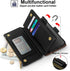 Antsturdy 15 15 6.1",(Black) Compatible with iPhone Wallet Case Card HolderRFID Blocking PU Leather Phone Case Women