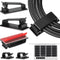 50 PCS Cable Management Clips, Large Black Cord Organizers for Under Desk, Adhesive Wire Holder Clips