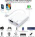 Lightning to USB Camera Adapter for iPhone with Lightning Charging Port USB 3.0 Female OTG Cable for iPad to Connect Card Reader USB Flash Drive U Disk Keyboard Mouse Hubs Midi