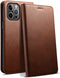 SINIANL iPhone 12 Case, Leather Wallet Case with Card Holder, Magnetic Closure Flip Cover, Brown