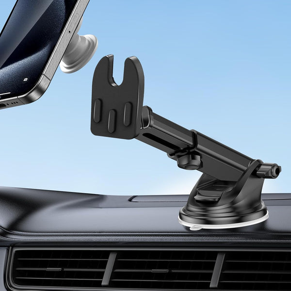 Dashboard Windshield Car Phone Holder for Pop Socket, Powerful Suction Cup Mount Fits All Smartphones