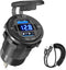 Upgraded 78W 12V USB Outlet Qidoe Charger Socket, 4 Port Dual 30W PD & Quick Charge 3.0 with Voltmeter & 3FT Cable