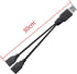 GINTOOYUN USB 3.0 Splitter Cable, USB Type A 3.0 Male to 3.0 Female and 2.0 Female Y Extension for PC, Laptop, 30cm