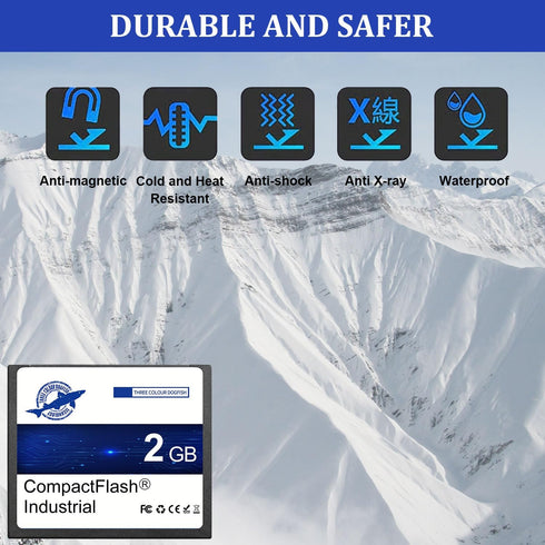 THREE COLOUR DOGFISH 2GB 5Pack FAT16 Dogfish CF Card Compact Flash Memory Type I Card for Industrial Equipment