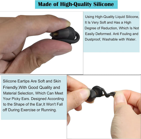 Earbud Tips Covers Replacement Tips, Silicone Ear Tips for Bose QC20 QC20i QC30 Soundsport SIE2 IE2 IE3 in Earphones