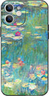 iPhone 11 Retro Floral Phone Case, Monet Water Lilies Green Landscape Aesthetic Art, Shockproof Protection