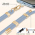 UKON Cell Phone Lanyard, Crossbody Lanyard with Premium Metal Buckle Phone Charms and 2 X Phone Patch (Blue)
