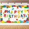 chiazllta Building Blocks Happy Birthday Banner Colorful Blocks Birthday Party Decorations Backdrop Photography
