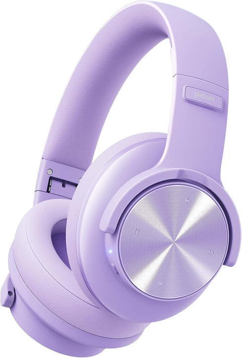 Picun B8 Headphones Wireless Bluetooth, 120H Over Ear Headphones with 3EQ Music Modes, Deep Bass (Purple)
