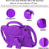 LTROP Kids Case for iPad 5th/6th Generation & Air 2, Shockproof Bumper Cute Kid Case with Shoulder Strap (Purple)