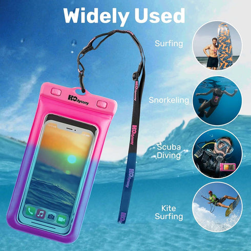 Waterproof Phone Case and Lanyard, Excellent Protection, Floats in Water - Pink