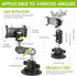 Suction Cup Holder Phone Mount Car, 360° Rotating Universal Ball Head Arm for Video Recording Vlog