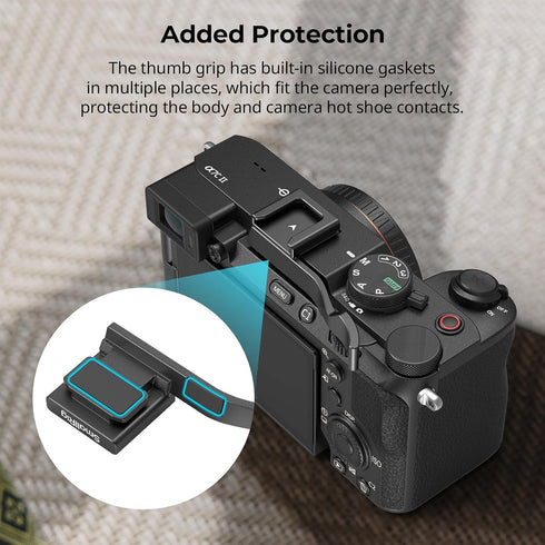 SmallRig Thumb Grip for Sony Alpha 7C II/Alpha 7CR/Alpha 7C, Ergonomic Design, Built-in Cold Shoe, 8g (Black) - 4820