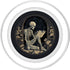 PopSockets MagSafe PopGrip for iPhone, Librarian Skeleton Gothic Goth Book Reading Lover