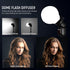 NEEWER CRS6 Softbox Diffusion Dome with 3 Adapter Rings, Compatible with Godox V1 NEEWER Z1 Z2 Round Head Flash and
