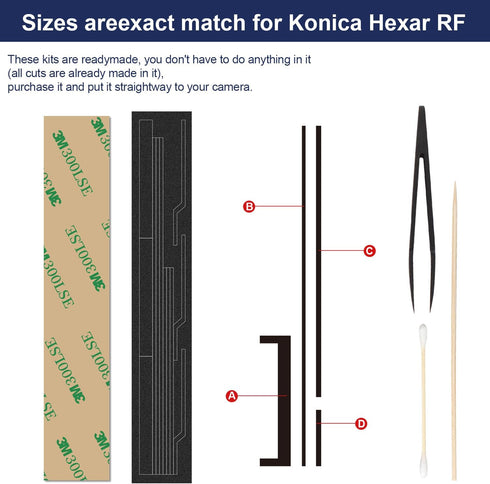 eTone Pre-Cut Light Seal Foam Sponge Kits for Hexar RF Film Camera Repair