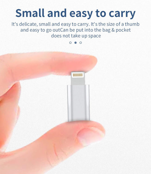 Zoyuzan Micro USB to Lightning Adapter 3-Pack for iPhone 5s, 6, 7, 8, X, XR, XS, 11, 12, iPad Connector.