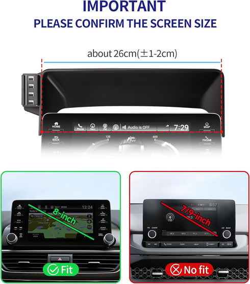 Masergogo 2018-2022, 8" 360 Car Phone Holder for Honda Accord/Hybrid Screen Fixed Clip, Auto Accessories Navigation