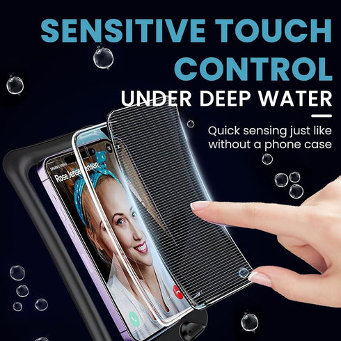 2 Pack Waterproof Floating Phone Pouch, IPX8 Universal Dry Bags with Lanyard Strap for iPhone 15,14,13,12Pro Max, Up to