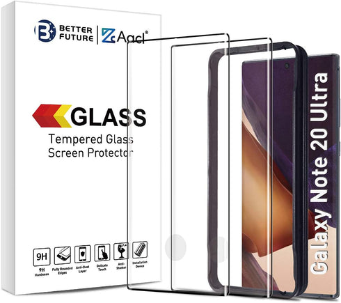 AACL 2 Pack Screen Protector for Samsung Galaxy Note 20 Ultra 5G, Curved Tempered Glass, 6.9 Inch