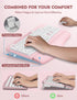 Wireless Keyboard and Mouse Combo, EAYBLLY Wave Keys Ergonomic Keyboard with Wrist Rest, 2.4GHz Set