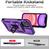 SunStory iPhone 11 Case (Purple) - Military-Grade, HD Screen Protector, Slide Camera Cover & Kickstand.