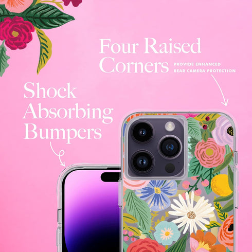 Rifle Paper Co. iPhone 14 Pro Max Case, Compatible with MagSafe, 10ft Drop Protection, Floral Pattern, Garden Party