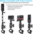 Motorcycle Bike Handlebar Helmet Mount Bundle for Insta360 X4, GO 3, X3, X2, ONE RS, GoPro 12/11/10/9/8/7/6/5