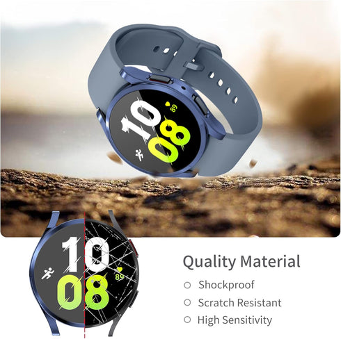 RICHONE 16-Pack Screen Protector Case for Samsung Galaxy Watch 5/4 40mm, HD Film, Soft TPU Bumper, Full Protection.