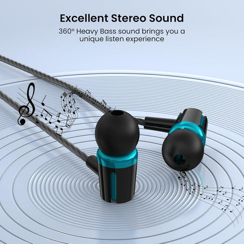 Rayleigh USB C Headphones with Microphone, 3 Pack Wired Earbuds with Heavy Bass, Compatible with iPad and Android Phones