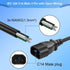 CERRXIAN 3.9FT 320 C14 3 16AWG C14 IEC Male Pin with Open Wiring Stripped, Heavy Duty Replacement to Bare Wire Power