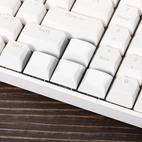 PATIKIL 1U Blank Keycaps, 10 Pack Universal PBT Replacement Accessories for MX Mechanical Keyboard, White