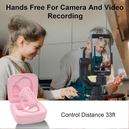 TIK Tok Bluetooth Remote Control Page Turner for iPhone, Android, Ipad, Cell Phone Camera Remote Shutter, Pink