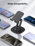 OMOTON 2 Pack 360 17 16 15 14 13 Cell Phone Stand for Desk, Adjustable Foldable Phone Holder, Swivel Mobile Stand Fit