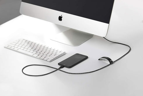 Native Union 4ft Belt Cable USB-A to Lightning - Durable Charging Cable with Leather Strap for iPhone 14, 13, 12