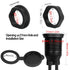 QIANRENON Dual USB C to USB 3.0 Threaded Flush Mount Waterproof Cable Adapter, 2 USB 3.0 Male to 2 USB C Female