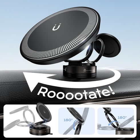 XO Simple is Beauty 360Rotation Nano Gel Car Phone Holder, Adjustable Magnetic Cellphone Mount Foldable Car Phone Stand