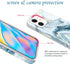 JIAXIUFEN Gold Sparkle Glitter Case, Compatible with iPhone 12 mini, Marble Design Slim Shockproof TPU Cover