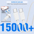 for iPhone 15 USB C Fast Charger Cable, 2pack 6FT USB C to USB C Charging Cord, Nylon Braided Long Charger Cable for
